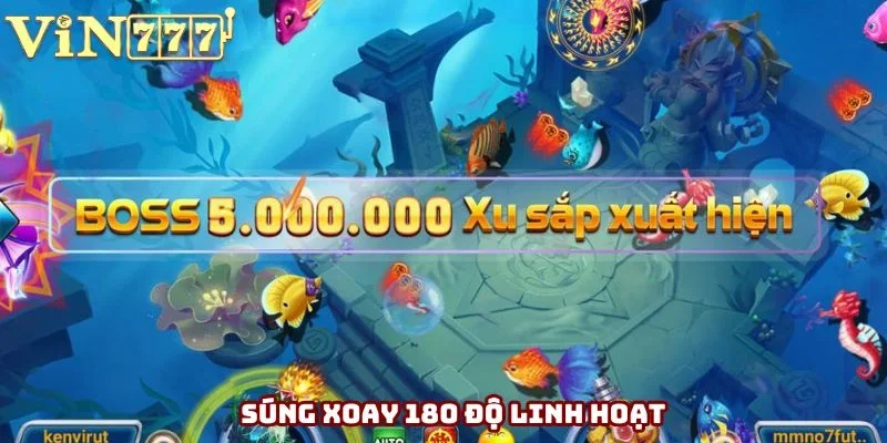 Súng xoay được 180 độ linh hoạt
