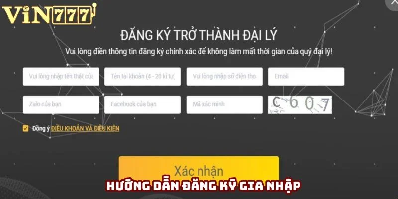 Cách đăng ký gia nhập đại lý VIN777 đơn giản