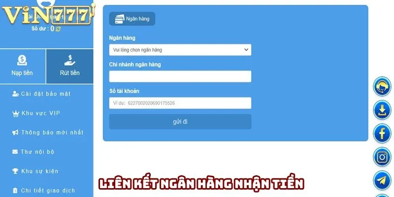 Cập nhật chuẩn tài khoản ngân hàng tại trang